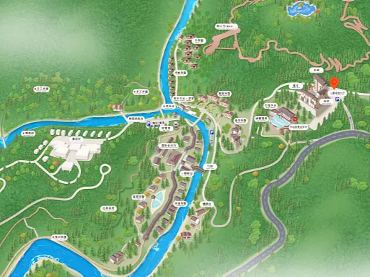 青原结合景区手绘地图智慧导览和720全景技术，可以让景区更加“动”起来，为游客提供更加身临其境的导览体验。
